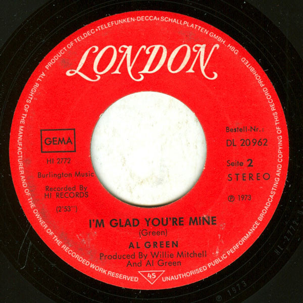 Al Green - Here I Am / I'm Glad You're Mine