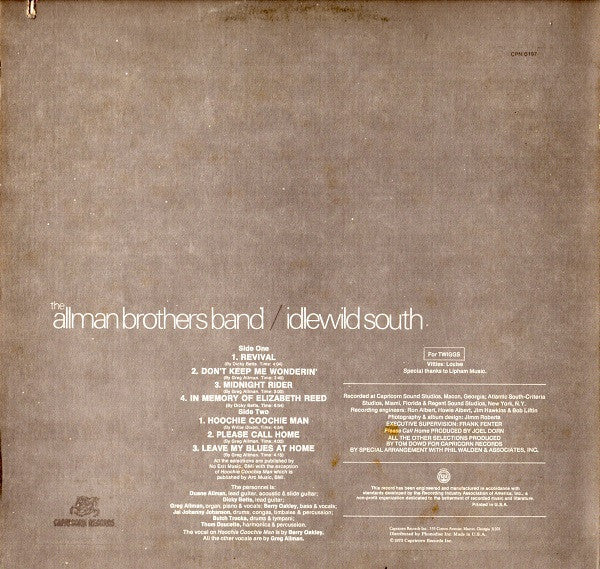 The Allman Brothers Band - Idlewild South - The Funkadoobian