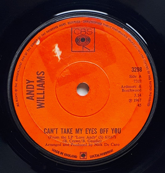 Andy Williams - Can't Take My Eyes Off You - The Funkadoobian