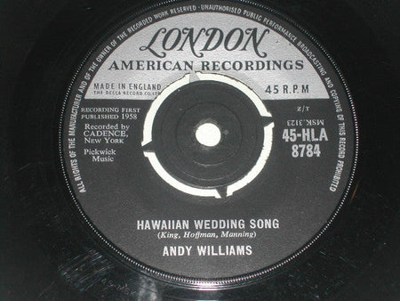 Andy Williams - Hawaiian Wedding Song / House Of Bamboo - The Funkadoobian