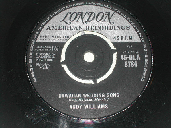 Andy Williams - Hawaiian Wedding Song / House Of Bamboo - The Funkadoobian