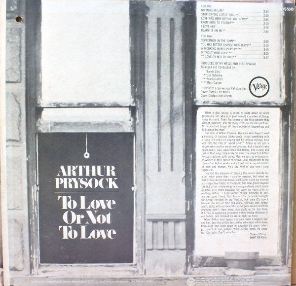 Arthur Prysock - To Love Or Not To Love - The Funkadoobian