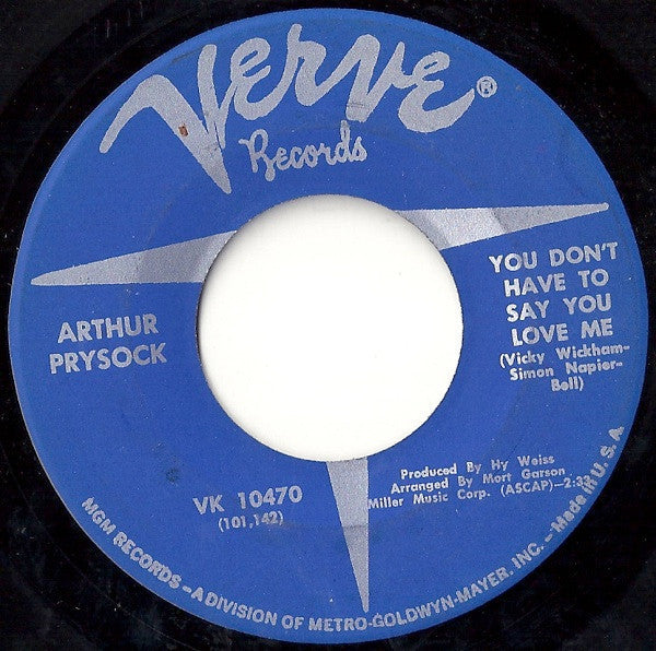 Arthur Prysock - You Don't Have To Say You Love Me / Ten Thousand Kisses Ten Thousand Hugs - The Funkadoobian