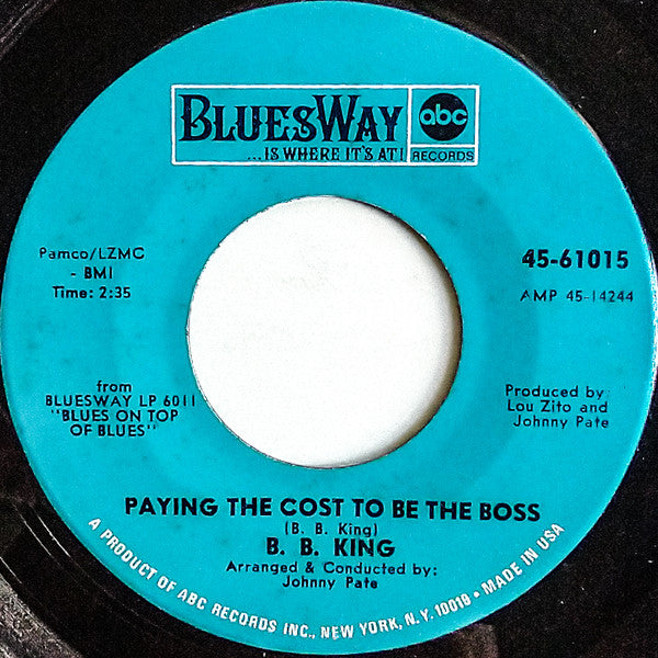 B.B. King - Paying The Cost To Be The Boss - The Funkadoobian
