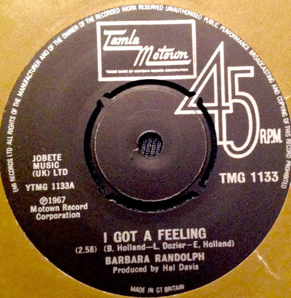 Barbara Randolph - I Got A Feeling / Can I Get A Witness / You Got Me Hurtin' All Over - The Funkadoobian