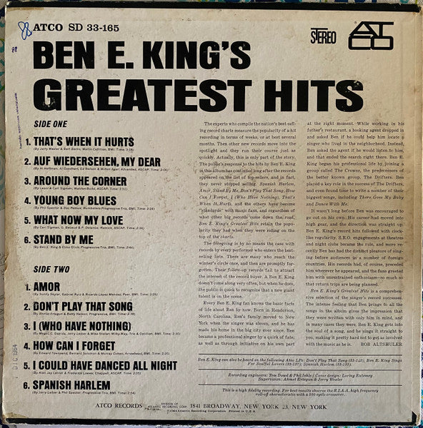 Ben E. King - Ben E. King's Greatest Hits - The Funkadoobian