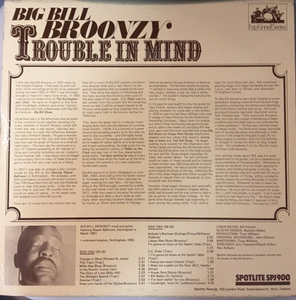 Big Bill Broonzy - Trouble In Mind - The Funkadoobian
