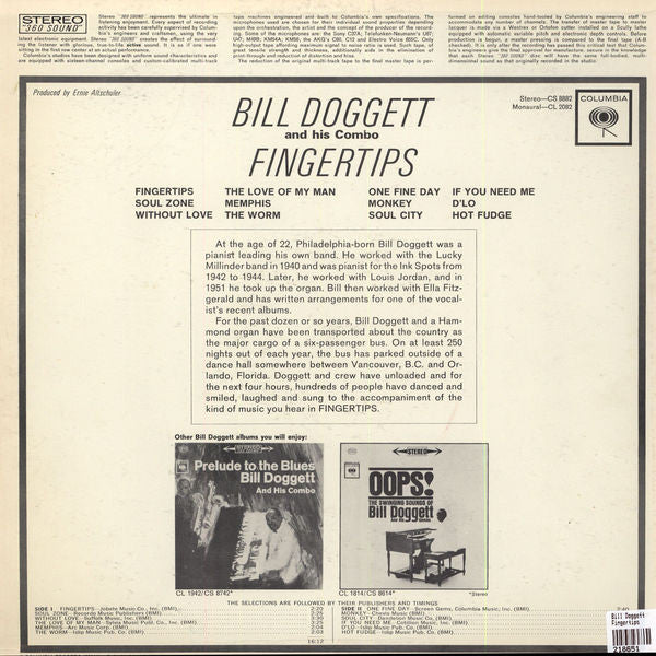 Bill Doggett Combo - Fingertips - The Funkadoobian
