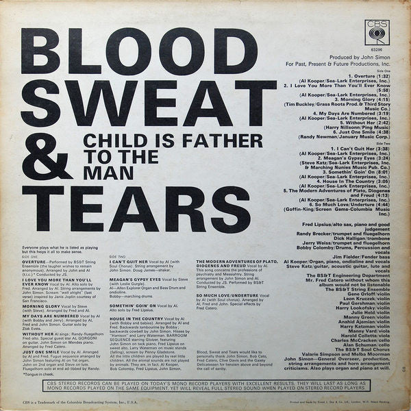 Blood Sweat And Tears - Child Is Father To The Man - The Funkadoobian