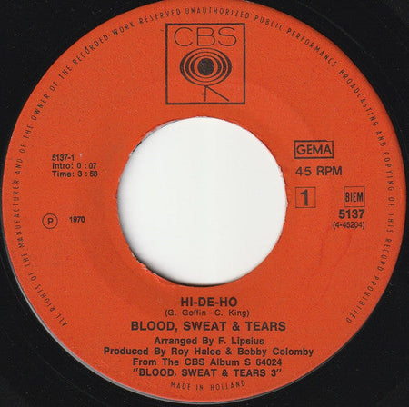Blood Sweat And Tears - Hi-De-Ho - The Funkadoobian