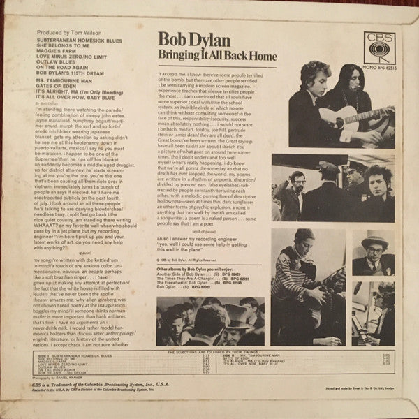 Bob Dylan - Bringing It All Back Home - The Funkadoobian