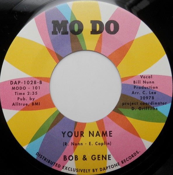 Bob & Gene - You Gave Me Love / Your Name - The Funkadoobian