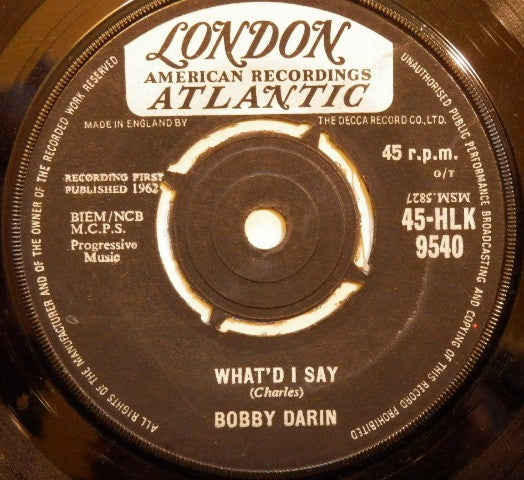 Bobby Darin - What'd I Say - The Funkadoobian