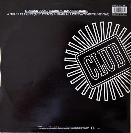 Brandon Cooke Featuring Roxanne Shanté - Sharp As A Knife (Acid Attack) - The Funkadoobian