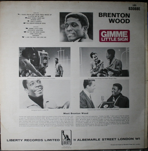 Brenton Wood - Gimme Little Sign - The Funkadoobian
