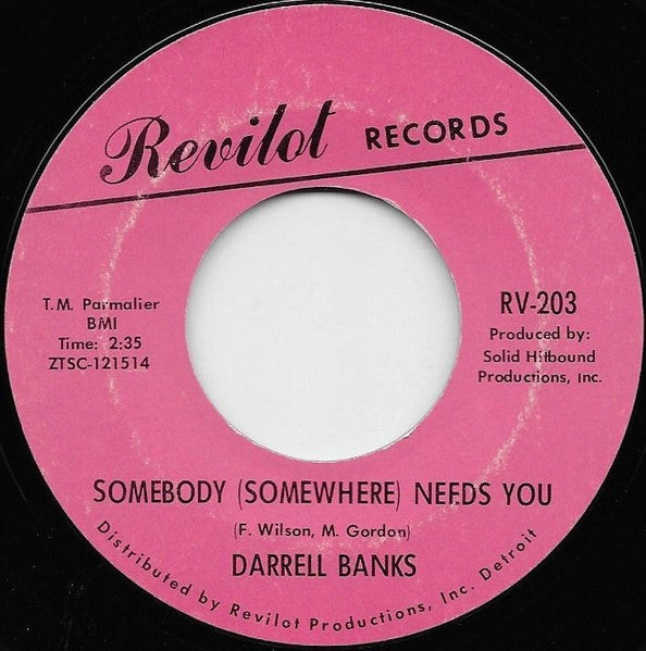 Darrell Banks - Somebody (Somewhere) Needs You - The Funkadoobian