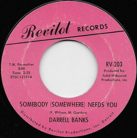 Darrell Banks - Somebody (Somewhere) Needs You - The Funkadoobian