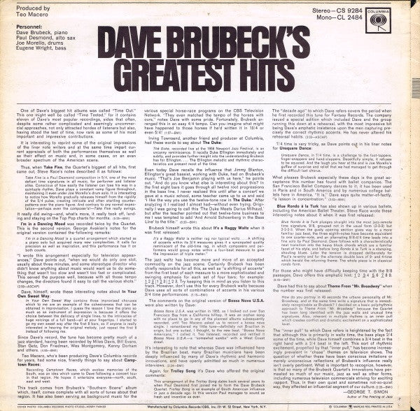 Dave Brubeck - Dave Brubeck's Greatest Hits - The Funkadoobian