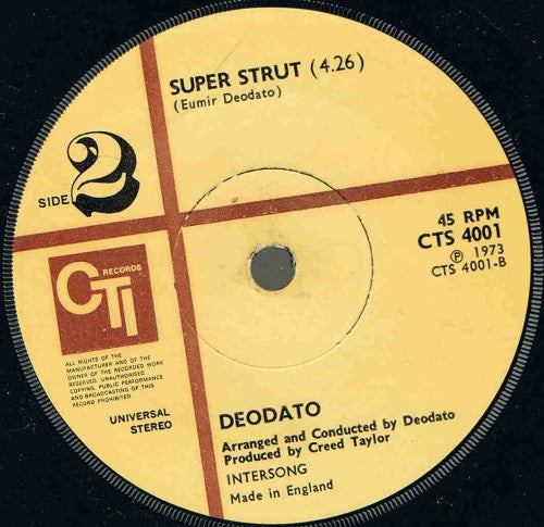 Eumir Deodato - Rhapsody In Blue / Super Strut - The Funkadoobian