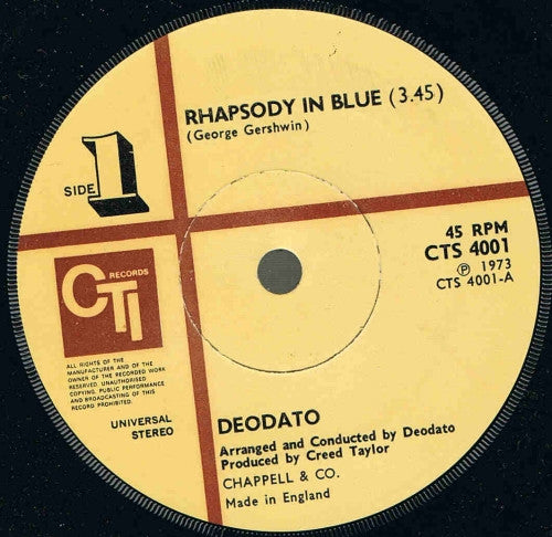 Eumir Deodato - Rhapsody In Blue / Super Strut - The Funkadoobian