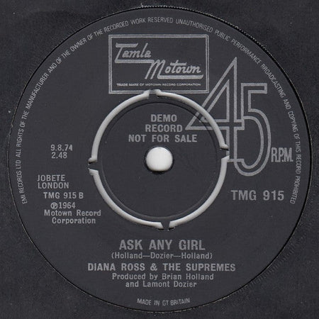 The Supremes - Baby Love / Ask Any Girl - The Funkadoobian