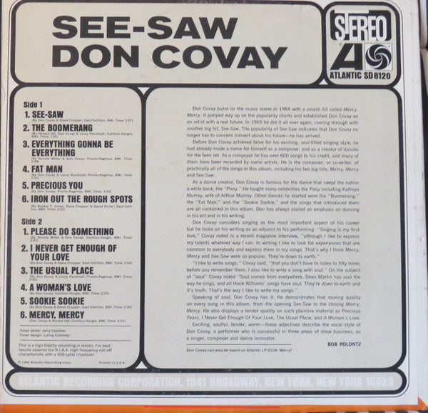 Don Covay - See Saw - The Funkadoobian