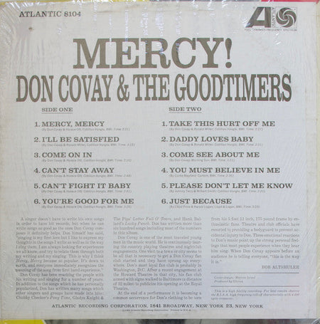 Don Covay & The Goodtimers - Mercy! - The Funkadoobian