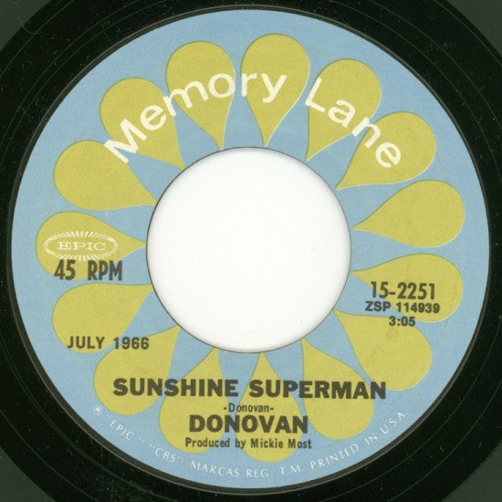 Donovan - Mellow Yellow / Sunshine Superman - The Funkadoobian