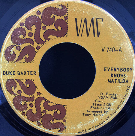 Duke Baxter - Everybody Knows Matilda / I Ain't No School Boy - The Funkadoobian