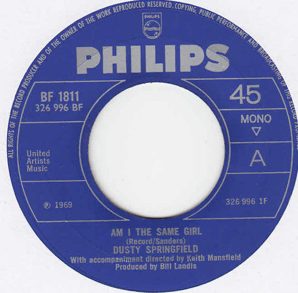 Dusty Springfield - Am I The Same Girl - The Funkadoobian