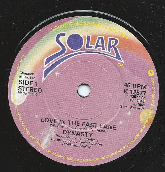 Dynasty - Love In The Fast Lane