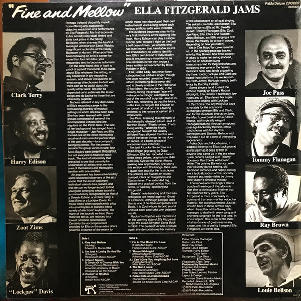 Ella Fitzgerald Jams With Tommy Flanagan Eddie Lockjaw Davis Louis Bellson Clark Terry Zoot Sims Joe Pass Ray Brown Harry Edison - Fine And Mellow - The Funkadoobian
