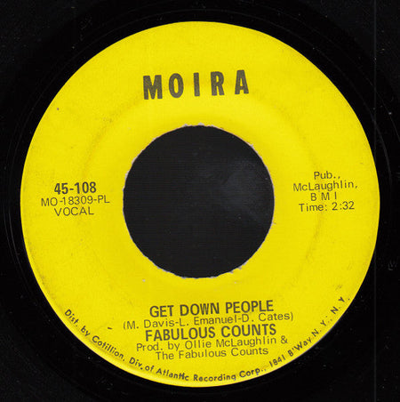 The Fabulous Counts - Get Down People / Lunar Funk - The Funkadoobian