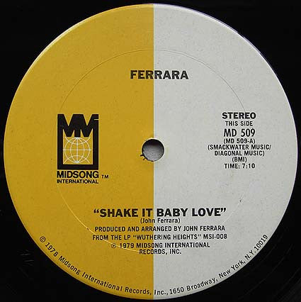 Ferrara - Shake It Baby Love / Love Attack - The Funkadoobian