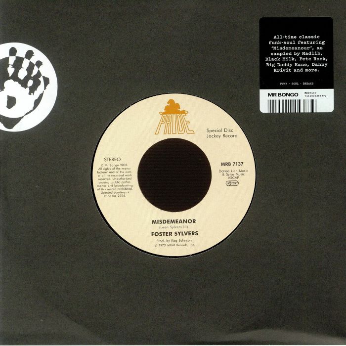 Foster Sylvers - Misdemeanor  (Mr Bongo reissue)