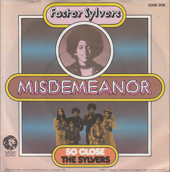 Foster Sylvers / The Sylvers - Misdemeanor / So Close