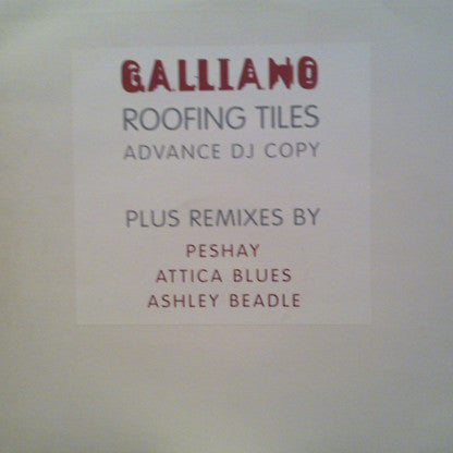 Galliano - Roofing Tiles (Advance DJ Copy) - The Funkadoobian