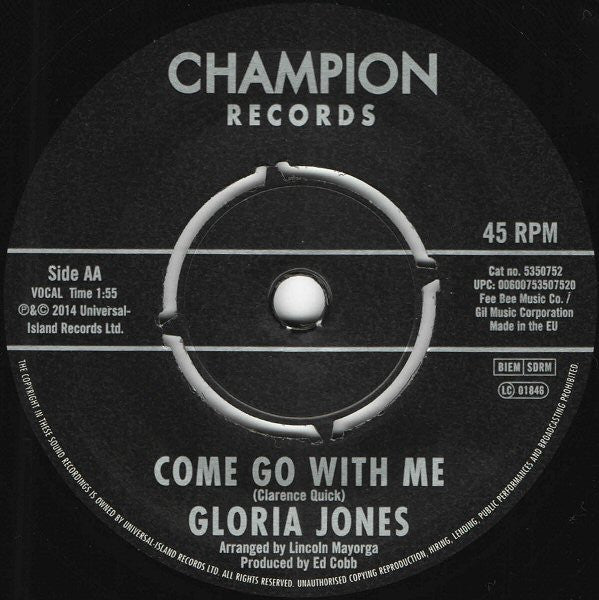 Gloria Jones - Tainted Love / Come Go With Me - The Funkadoobian