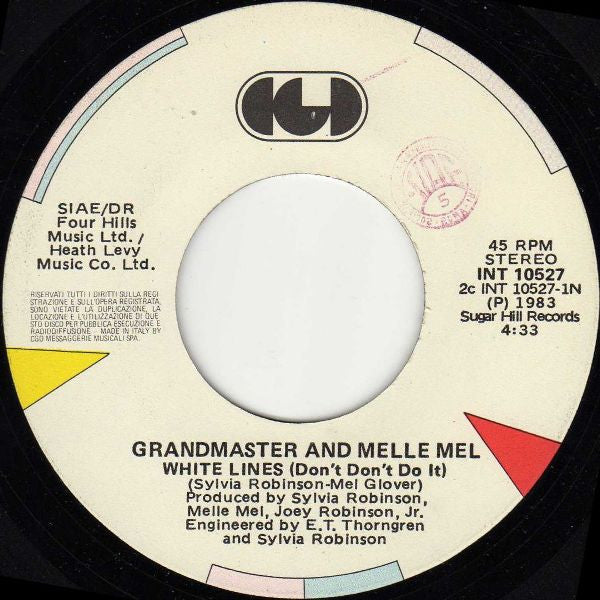Grandmaster Flash & Melle Mel - White Lines (Don't Don't Do It) 7"