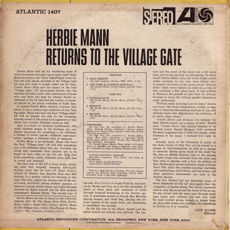 Herbie Mann - Herbie Mann Returns To The Village Gate - The Funkadoobian