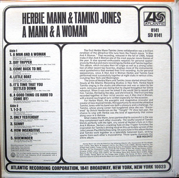 Herbie Mann & Tamiko Jones - A Mann & A Woman - The Funkadoobian