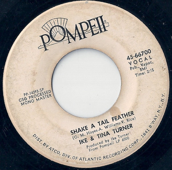 Ike & Tina Turner - Shake A Tail Feather / Cussin' Cryin' & Carryin' On - The Funkadoobian