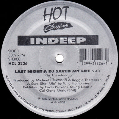 Indeep / Denroy Morgan - Last Night A DJ Saved My Life / I'll Do Anything For You