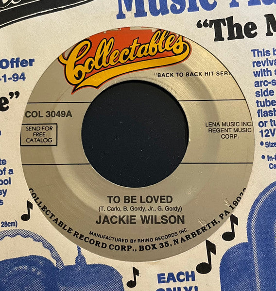 Jackie Wilson - To Be Loved / That's Why - The Funkadoobian