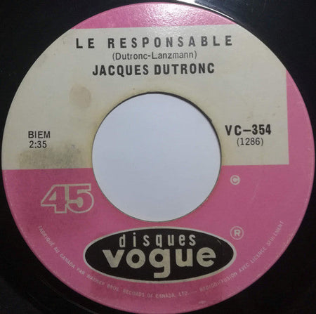 Jacques Dutronc - Le Responsable - The Funkadoobian