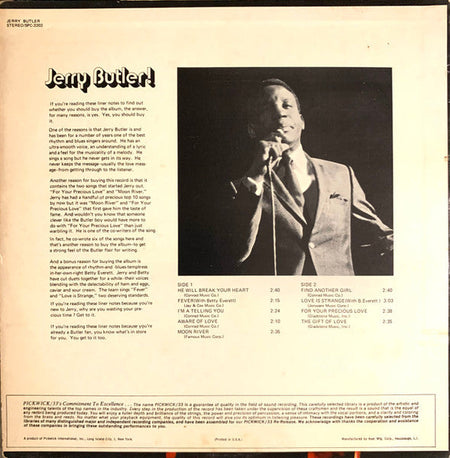 Jerry Butler - Jerry Butler! - The Funkadoobian