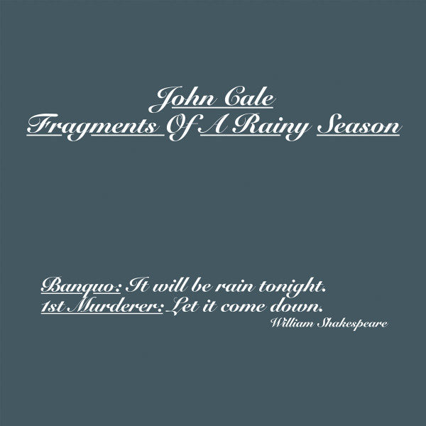 John Cale - Fragments Of A Rainy Season - The Funkadoobian