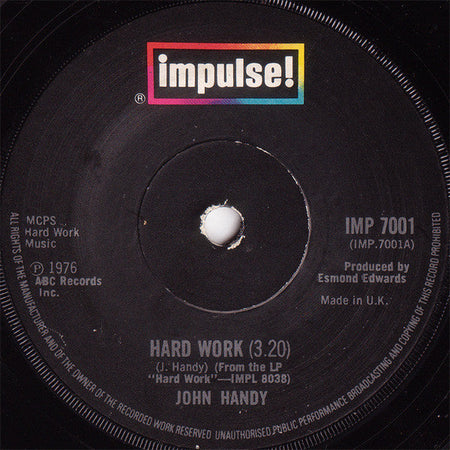 John Handy - Hard Work - The Funkadoobian