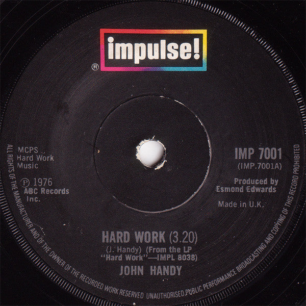 John Handy - Hard Work - The Funkadoobian