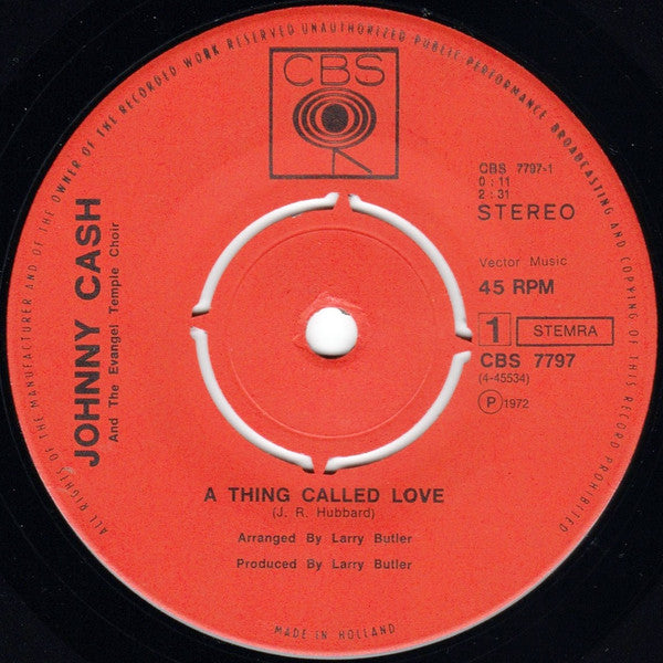 Johnny Cash And The Evangel Temple Choir - A Thing Called Love / Daddy - The Funkadoobian